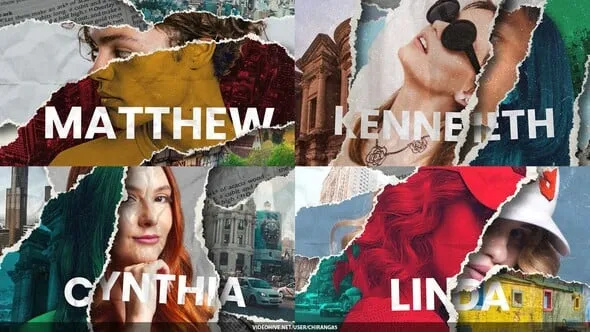 Videohive Collage Elements Opener 60507481