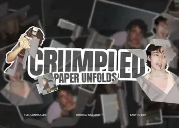 Videohive - Crumpled Paper Unfold - 60555631