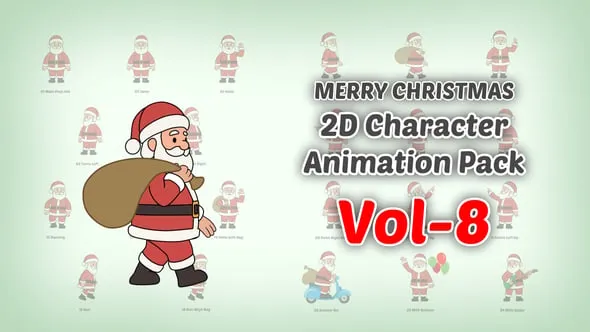 Videohive - Merry Christmas 2D character Animation Pack Vol 8 - 60656739 1 Videohive Merry Christmas 2D character Animation Pack Vol 8 60656739