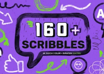 Videohive Scribble Animation Pack – Hand Drawn Doodle FX Motion Overlays 60648279