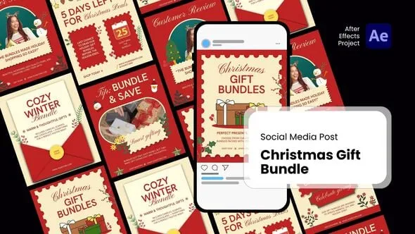 Videohive Social Media Reels Post Christmas Gift Bundle After Effects Project Files 60664245