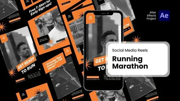Videohive Social Media Reels Running Marathon After Effects Project Files 60467055