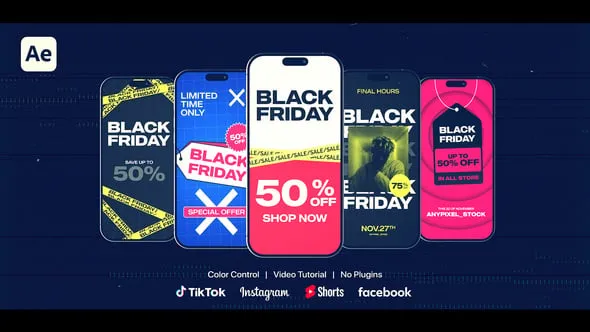 Videohive Vertical Black Friday Stories Reels 60780058