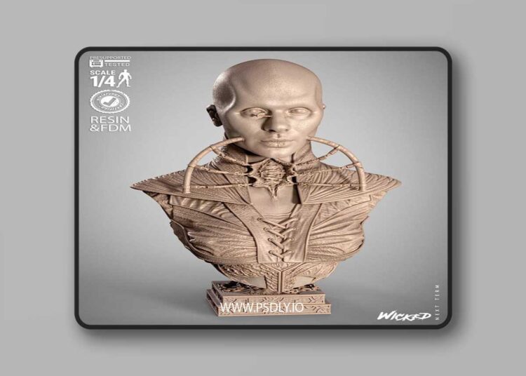 Wicked – Female Cenobite Portrait Bust – 3D Print Model STL