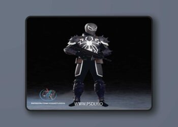 Yosh Studios – Agent Venom Full Costume – 3D Print Model