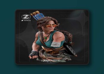 Zenith Studios – Lara Croft Bust – 3D Print Model STL 7 Zenith Studios – Lara Croft Bust – 3D Print Model STL