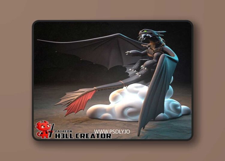 h3LL creator – Toothless – 3D Print Model STL