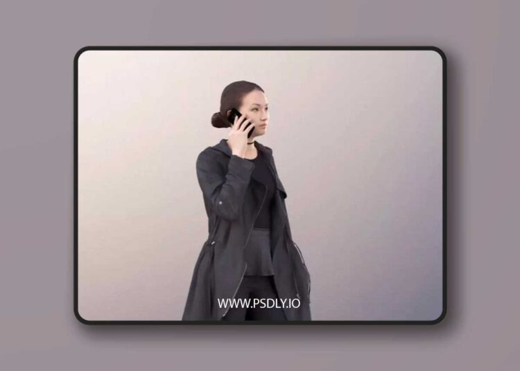 Asian girl woman casual phone 3D Model 1 Asian girl woman casual phone 3D Model