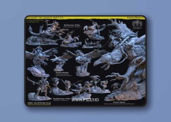 Bestiarum Miniatures – August 2021 – Desert of Giant Skulls – 3D Print Model
