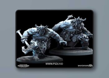 Bestiarum Miniatures – Giantsblood Berzerkers x2 – 3D Print Model STL