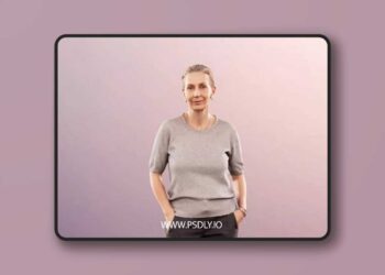 Casual Woman with Hands in Pockets 3D model