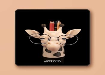 Mr. Giraffe Glasses and pen holder – 3D Print Model STL