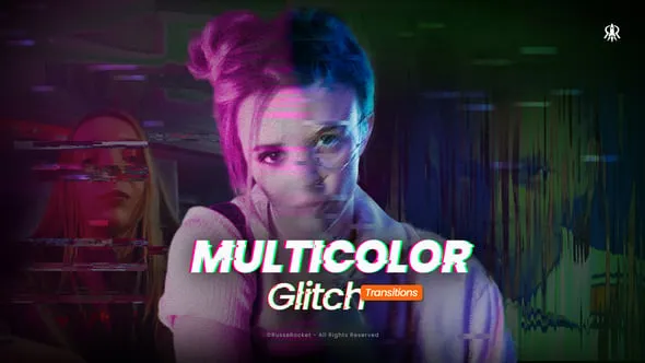 Videohive - Multicolor Glitch Transitions - 61240372 1 Multicolor Glitch Transitions