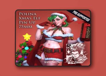 Polina Xmas Elf Pin Up – 3D Print Model