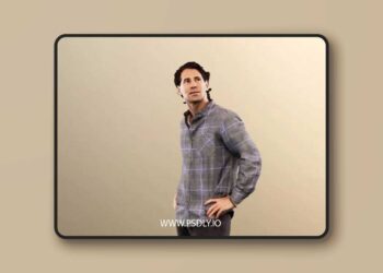 Standing Casual Man low poly 3d model 1