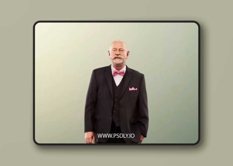 Standing Elegant Best Ager Man low-poly 3d model 1 Standing Elegant Best Ager Man low poly 3d model