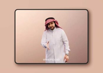 Traditional Arabic Man Standing Hand Shake low poly 3d model