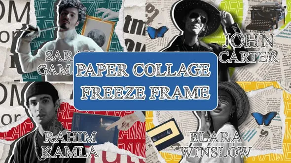 Videohive - Paper Collage Freeze Frame - 61188549 1 Videohive Paper Collage Freeze Frame 61188549