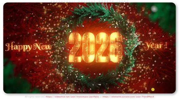 Videohive Sparktrail Holiday Wreath Intro 60997352