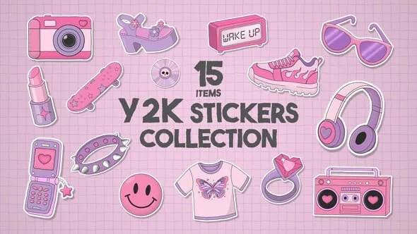 Videohive - Y2K Stickers Collection - 60964444 1 Videohive Y2K Stickers Collection 60964444