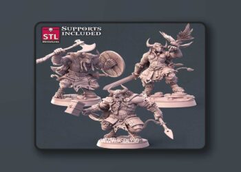Viking Minotaurs Set – 3D Print Model