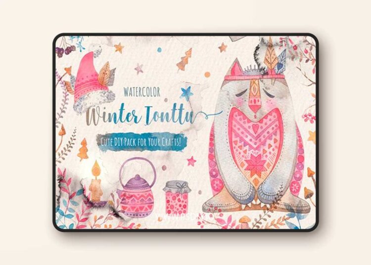 Winter Tonttu: Watercolor Kit 2108573 1 Winter Tonttu Watercolor Kit 2108573