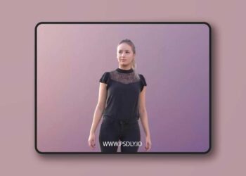 Young Elegant Woman Walking low poly 3d model